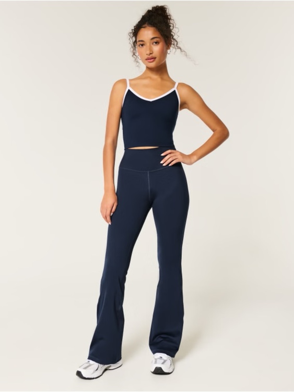 Gilly Hicks Active Recharge Flare Leggings, Navy, S